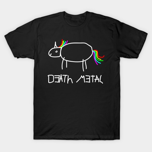 Death Metal rainbow unicorn T-Shirt by bannie